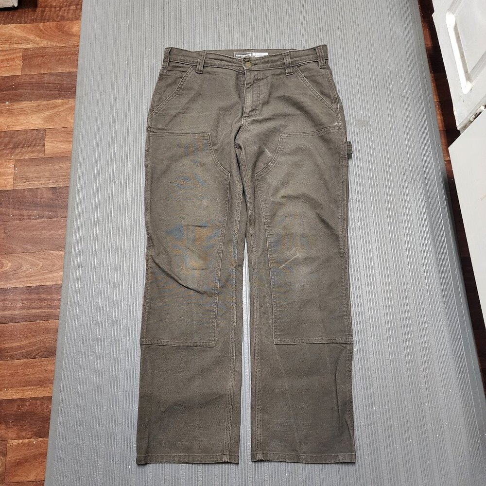 Carhartt Double Front Rugged Flex Work Pants Brown 32x30 BN3334-M. EUC
